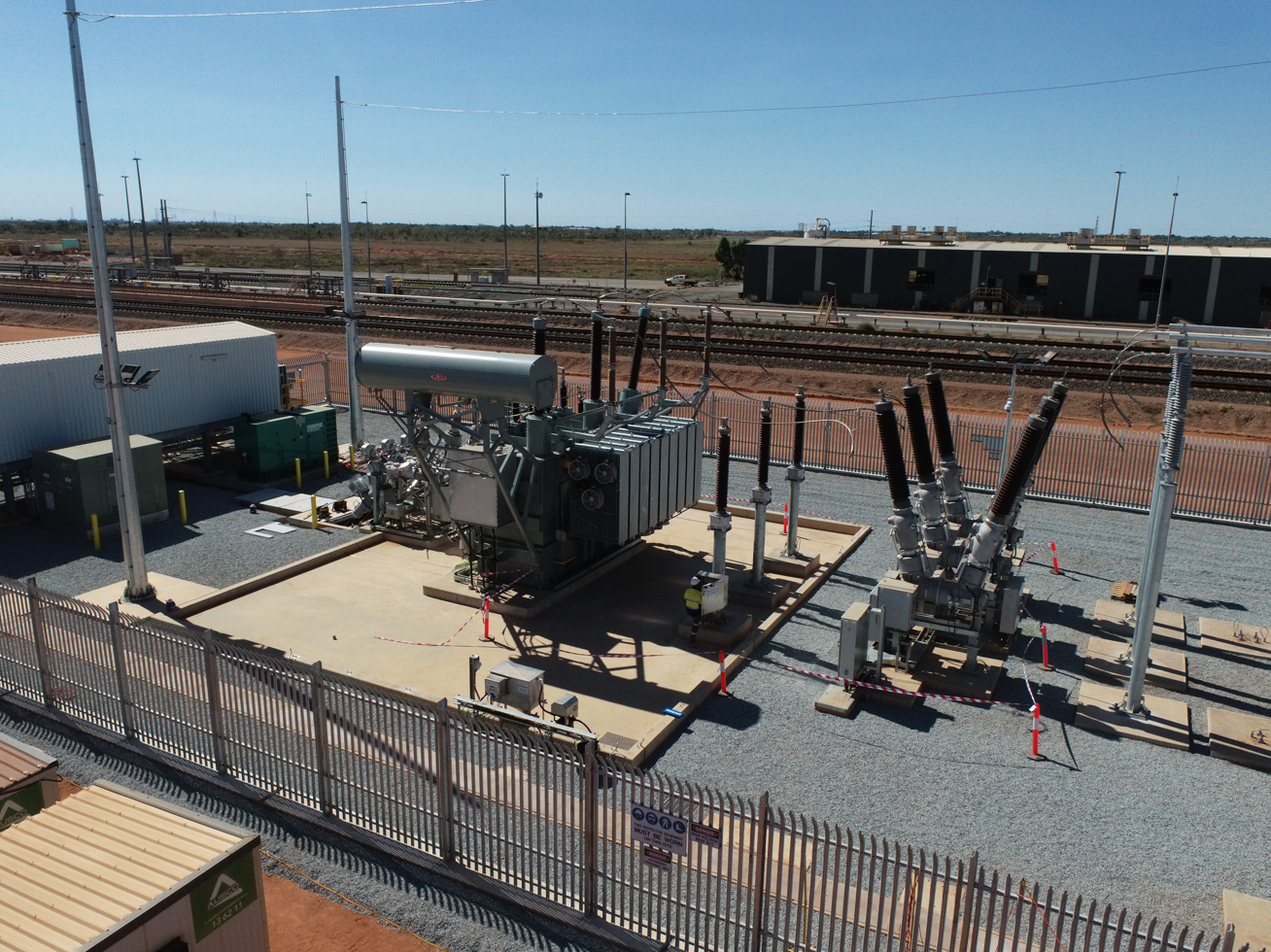 Pilbara Transmission Project Kanyirri Substation ground view